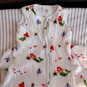 Little Unicorn Mermaid Muslin Sleep Sack Size Medium